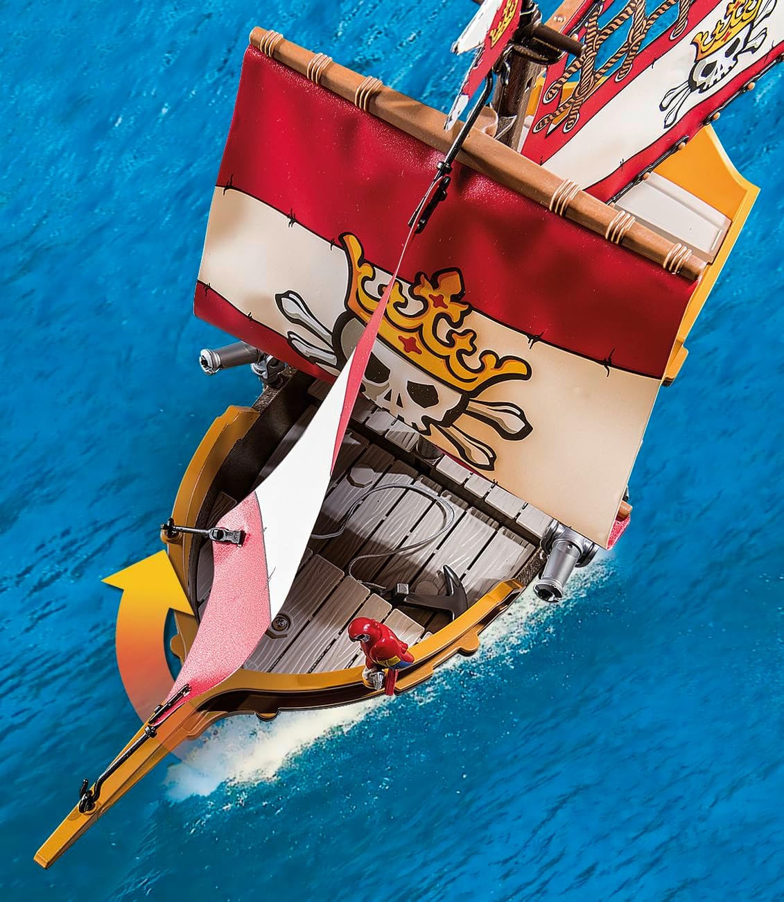 Playmobil 71418 Piratas: navio pirata, aventuras emocionantes em alto mar para crianças de 4 anos ou mais