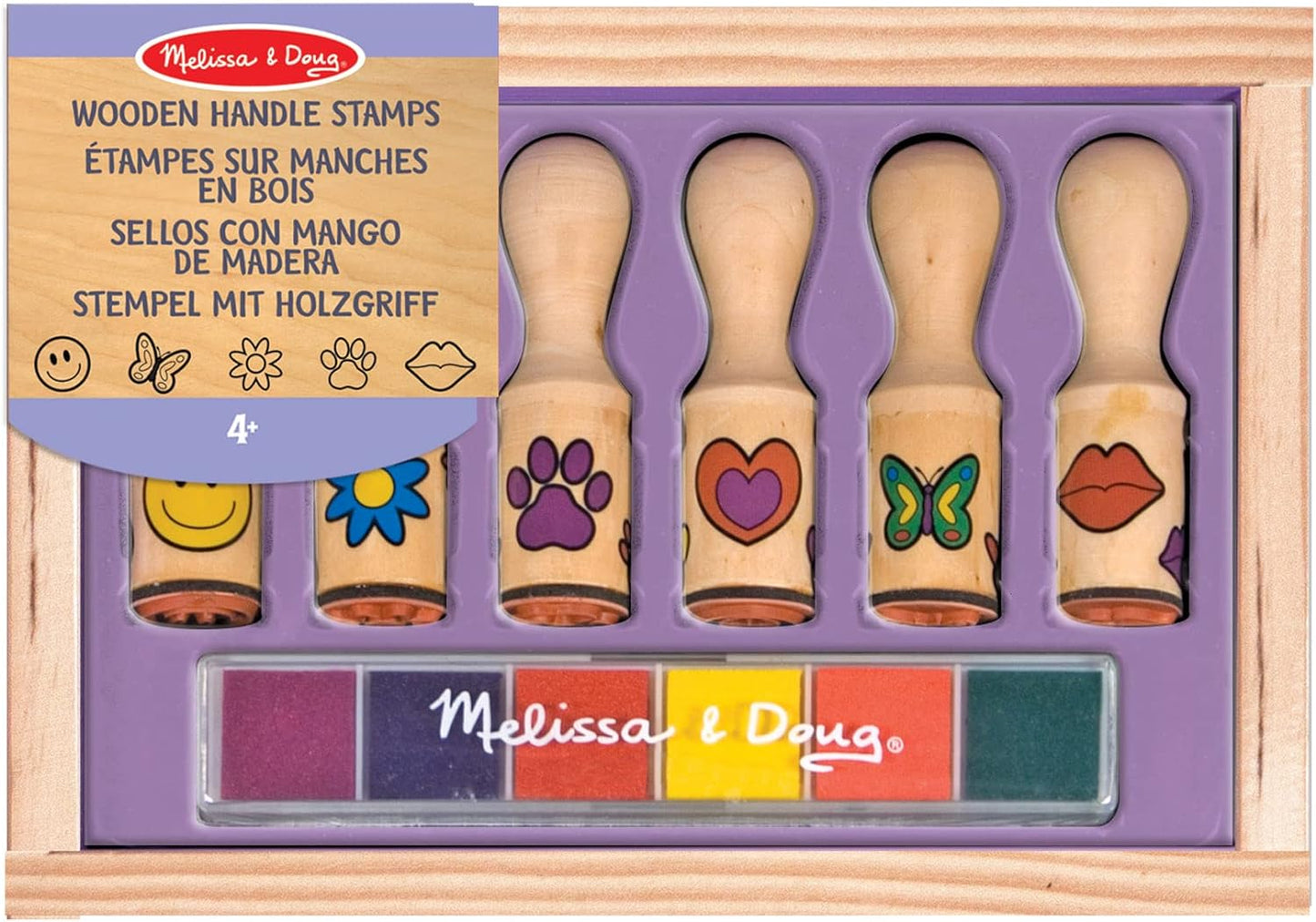 Melissa & Doug As pistas de Blue e você! Selos com cabo de madeira e bloco de atividades