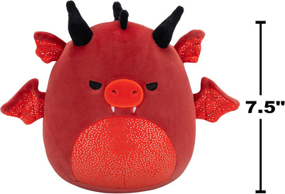 Squishmallows Salame Original de 7,5 Polegadas, o Dragão Vermelho