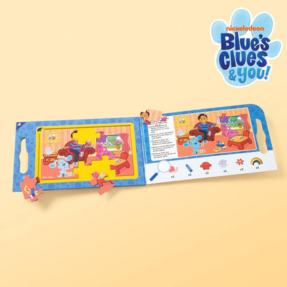 Melissa & Doug As pistas de Blue e você! Quebra-cabeças magnéticos para levar