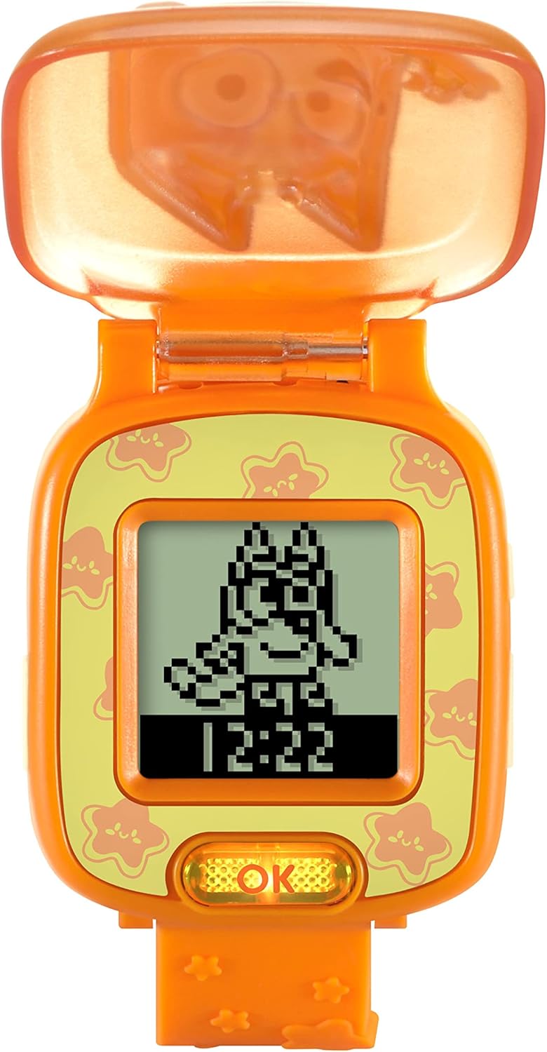 VTech Reloj de Aprendizaje Bluey Wackadoo Bingo, Juguete Oficial Bluey, Reloj Infantil con Temporizador, Temporizador, Alarma y Juegos, Regalo Educativo para Niños de 3, 4, 5, 6 y Más, Versión en Inglés