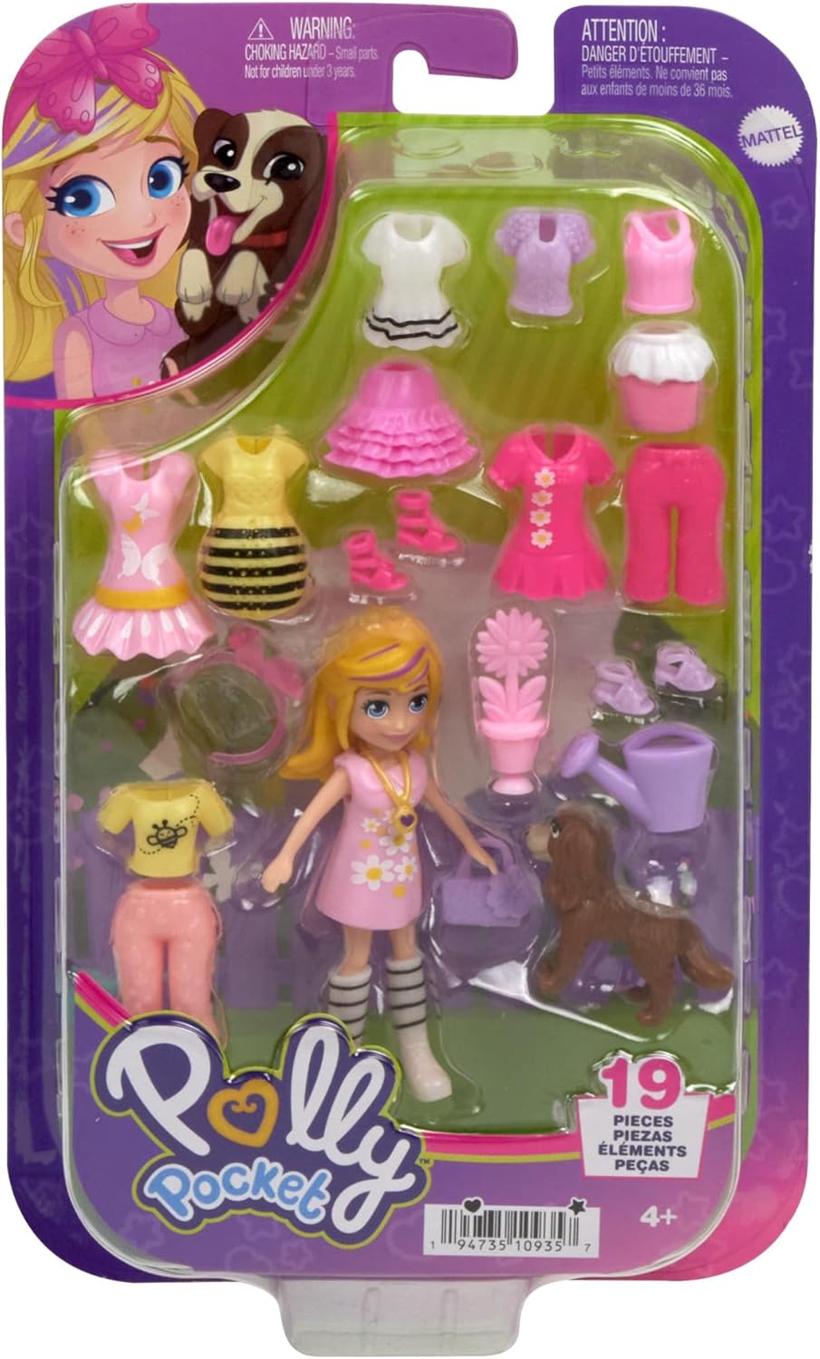 Polly Pocket Conjunto Polly Medium Fashion para meninas a partir de 4 anos