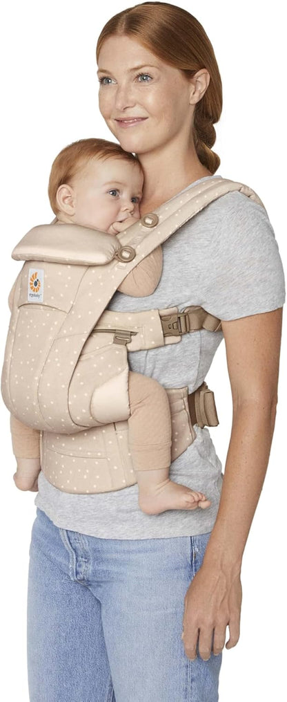 Ergobaby Porta-bebês Omni Dream para recém-nascidos, do nascimento aos 20,4 kg, 4 posições com algodão SoftTouch, posição ergonômica para transporte do bebê na frente para dentro e nas costas, pontos naturais