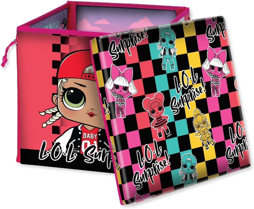 LOL Surprise ANCORY Dolls Caixa de armazenamento de brinquedos Playmat - Organizador de caixa de armazenamento LOL para bonecas - Caixa conversível Mega Chest para Playmat - Cabe mais de 100 bonecas e acessórios