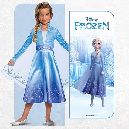 DISGUISE  Disney Official Deluxe Frozen Elsa Dress Up para meninas, fantasia de Frozen para crianças, fantasias de princesa para meninas, fantasias do Dia Mundial do Livro para meninas