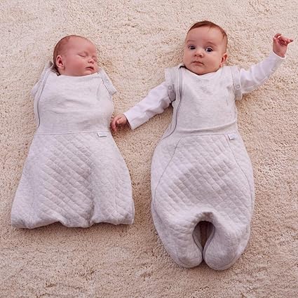 PurFlo Swaddle para saco de dormir | Saco de dormir transpirable para recién nacido que crece con su bebé | Envolver los brazos hacia adentro o hacia afuera | Cadera sana | 0-4 meses | Saco de dormir de 2,5 tog para todas las estaciones.