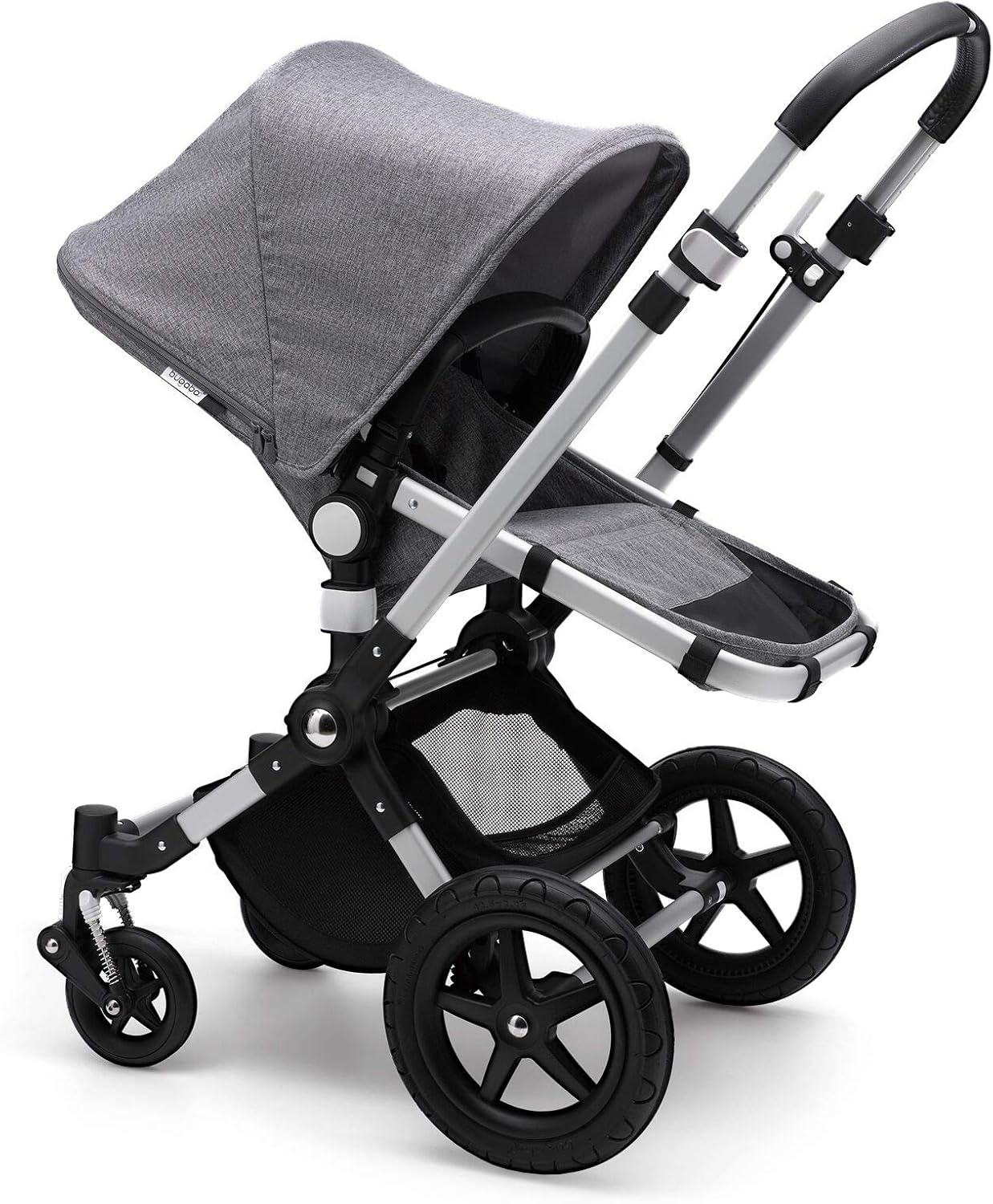 Bugaboo Cameleon 3 Plus Complete, carrinho de bebê e carrinho 2 em 1 com guiador reversível, alumínio, cinza melange - cinza melange