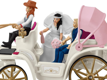 Schleich 42641 HORSE CLUB Conjunto de carruagem de casamento para maiores de 5 anos, Ocean Tides