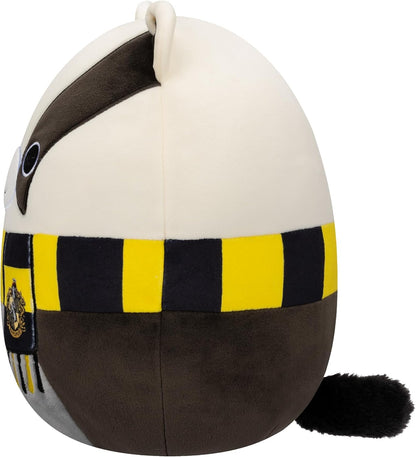 Squishmallows Original Harry Potter Hufflepuff Badger Peluche de tamaño mediano, 10 pulgadas, negro