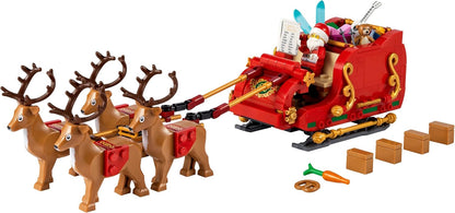 Lego 40499 - Conjunto de trenó do Papai Noel icônico. Decoração de Natal divertida, presente para meninos e meninas de 9 anos ou mais