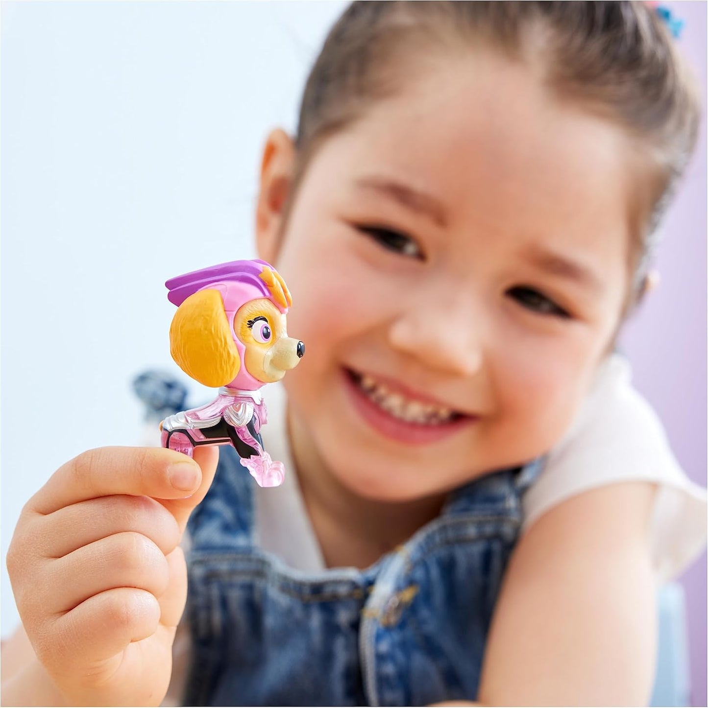 Paw Patrol: The Mighty Movie Airplane Toy com Skye Mighty Pups boneco de ação, luzes e sons, brinquedos infantis para meninos e meninas 3+