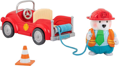 Li’l Woodzeez  – Corpo de bombeiros de brinquedo – Conjunto de jogos de bombeiros – Caminhão de bombeiros de brinquedo – Conjunto de jogos de bombeiros – 3 anos + – Departamento de segurança de Honeysuckle Hollow