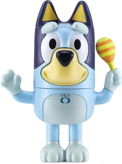 VTech Shake It Bluey, Personaje Oficial, Juguete Interactivo para Niños con Música, Sonidos y Frases de la Serie de TV, Regalo Educativo para Niños de 3, 4, 5 años en adelante, Versión en Inglés