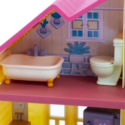 Giochi Preziosi  Bluey - Conjunto de Personagens Casa de Dois Andares com Cozinha Sala Quarto e Banheiro Totalmente Mobiliado; para crianças a partir dos 3 anos, BLY04010