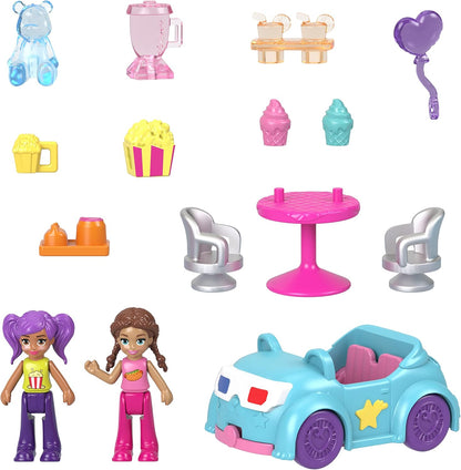 Polly Pocket Bonecas, conjunto de cinema drive-in Pollyville, HPV39