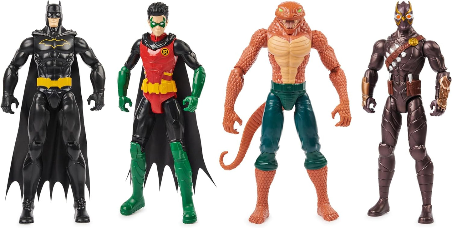 Juego de 4 figuras de acción de DC Batman de 30 cm con Batman, Robin, Copperhead y Talon