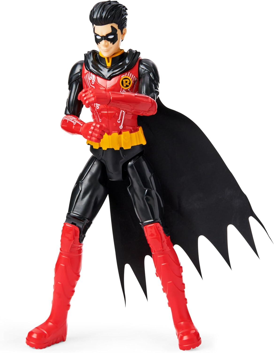 DC Comics Figura de ação Robin de 12 polegadas do Batman da (terno vermelho/preto), brinquedos infantis para meninos a partir de 3 anos