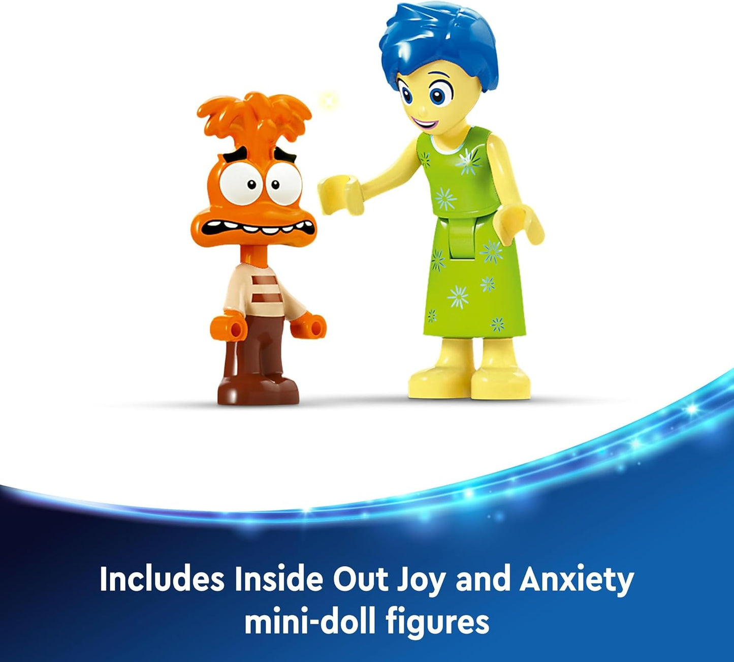 LEGO Disney Pixar Inside Out 2 Mood Cubes Playset, brinquedo de construção para meninas e meninos de 9 anos ou mais, inclui minibonecas de personagens do filme, presente divertido para compartilhar emoções como alegria 43248