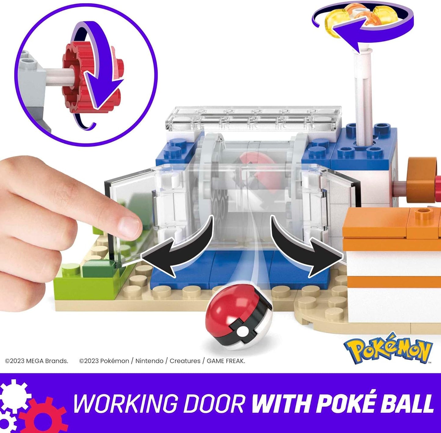 MEGA Pokémon Playset, Forest Pokémon Center inclui Pikachu, Chansey, Eevee e Togepi, brinquedos de construção para crianças e adultos, modelo de personagem colecionável com 648 peças