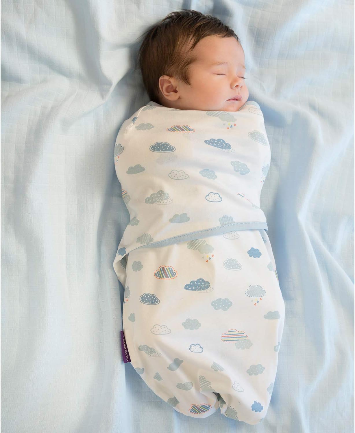 ClevaMama Cobertor Baby Swaddle Wrap para recém-nascidos e bebês, saco de dormir 100% algodão com asas ajustáveis, unissex (0-3 meses) - Coral