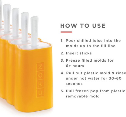 Zoku Molde infantil para picolé para picolé disponível em laranja