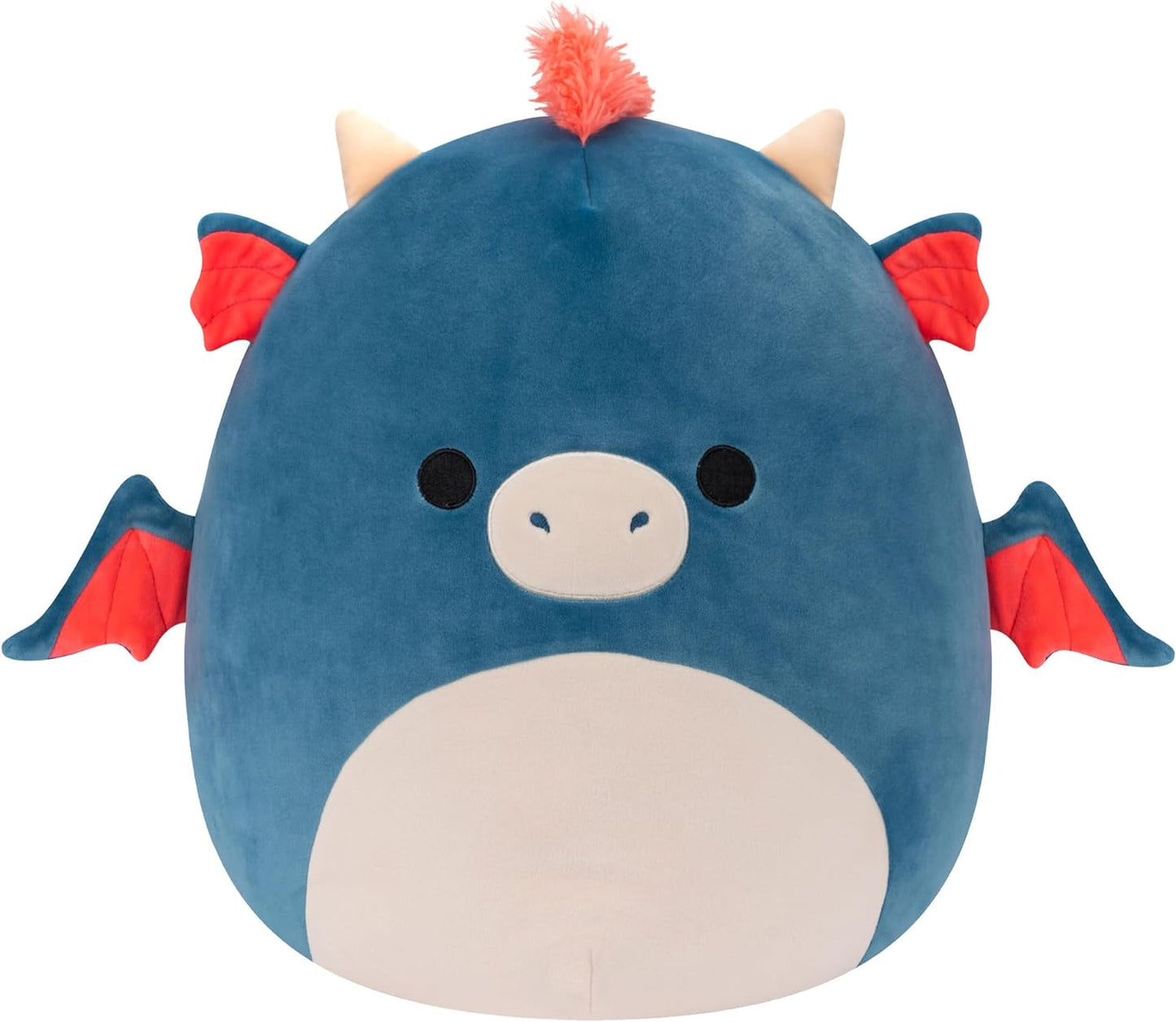 Squishmallows SQCR04221 20" Carin O Dragão Azul e Laranja, Preto