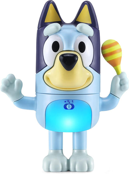 VTech Shake It Bluey, Personaje Oficial, Juguete Interactivo para Niños con Música, Sonidos y Frases de la Serie de TV, Regalo Educativo para Niños de 3, 4, 5 años en adelante, Versión en Inglés