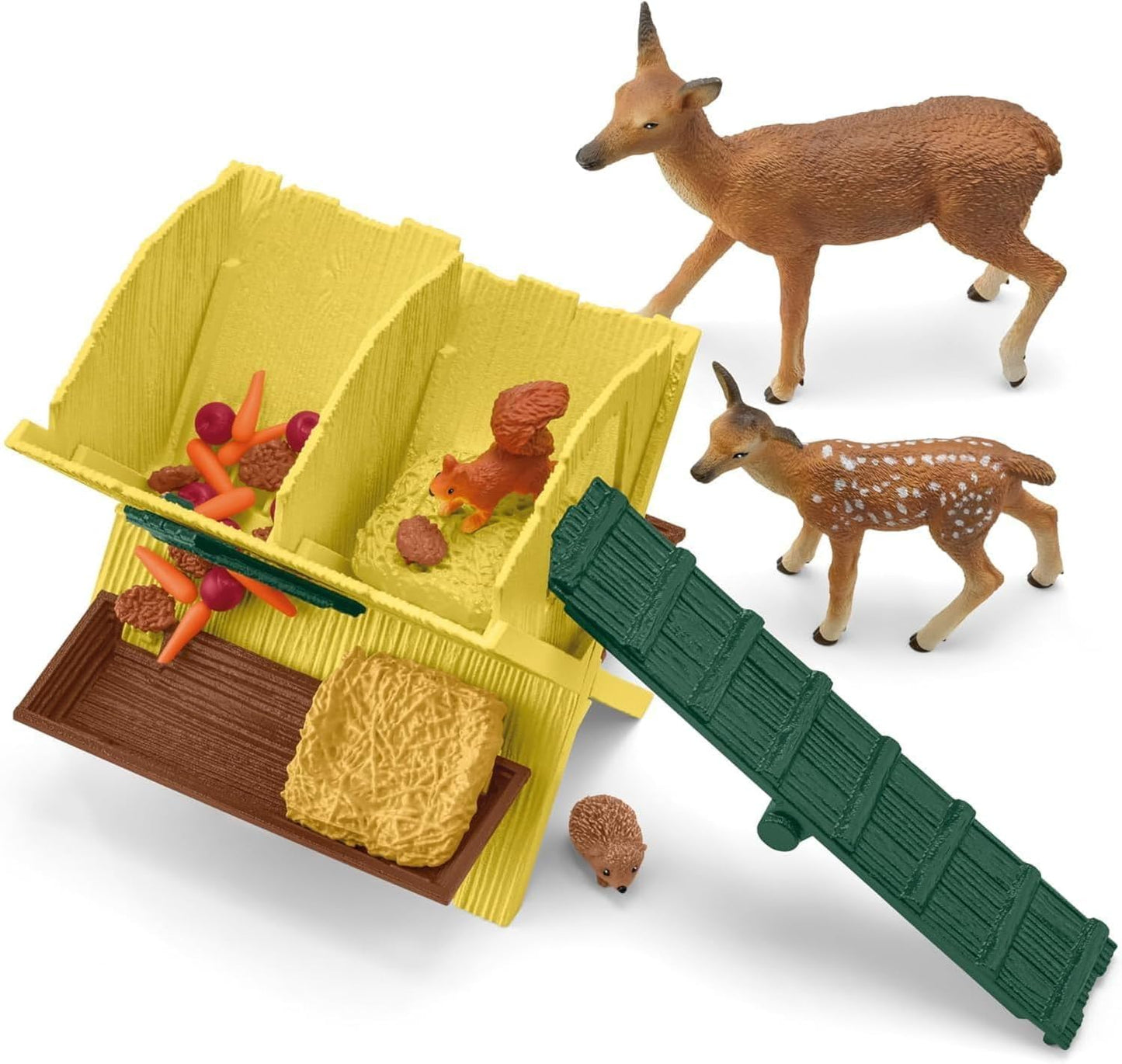 Schleich 42658 FARM WORLD Alimentando os animais da floresta Conjunto de brinquedos para maiores de 3 anos