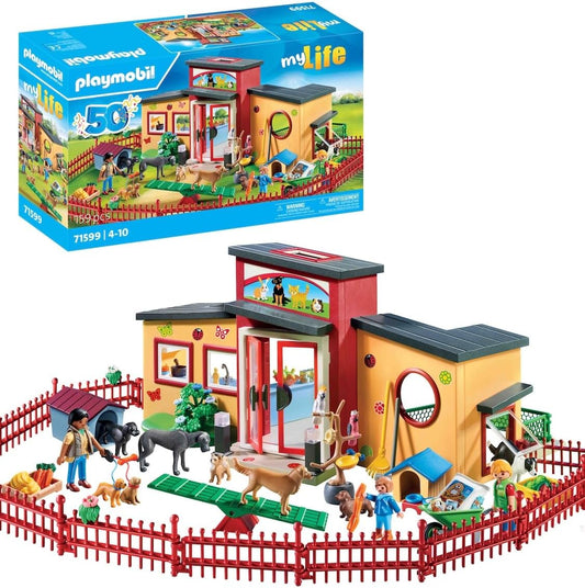 Playmobil 71599 My Life: Tiny Paws Pet Hotel, brinquedo educativo e para presentear, brinquedos sustentáveis, encenação divertida e imaginativa, conjuntos de jogos adequados para crianças de 4 anos ou mais