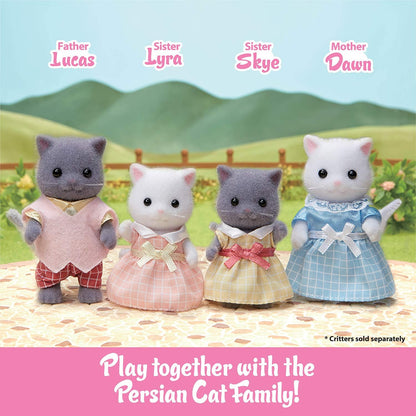 Sylvanian Families 5458 Bonecas trigêmeas de gato persa - conjuntos de jogos para casa de bonecas