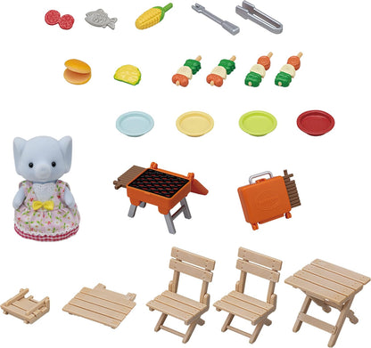 Sylvanian Families Conjunto de piquenique para churrasco - Elefante - conjuntos de casa de bonecas 5640