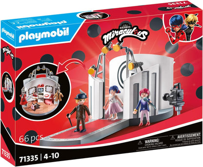 Playmobil 71335 Miraculous: desfile de moda de Gabriel, incluindo Marinette, Adrien e Nadja, aventura com Ladybug, dramatização divertida e imaginativa, diversos conjuntos de jogos adequados para crianças a partir de 4 anos