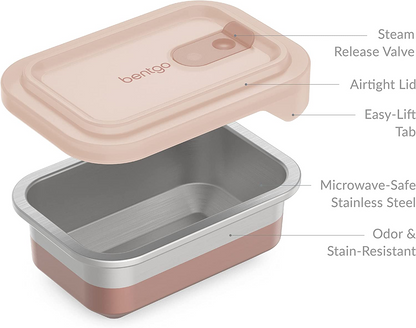 Recipiente para calentar y comer Bentgo MicroSteel™ - Recipiente para fiambrera Bento Box