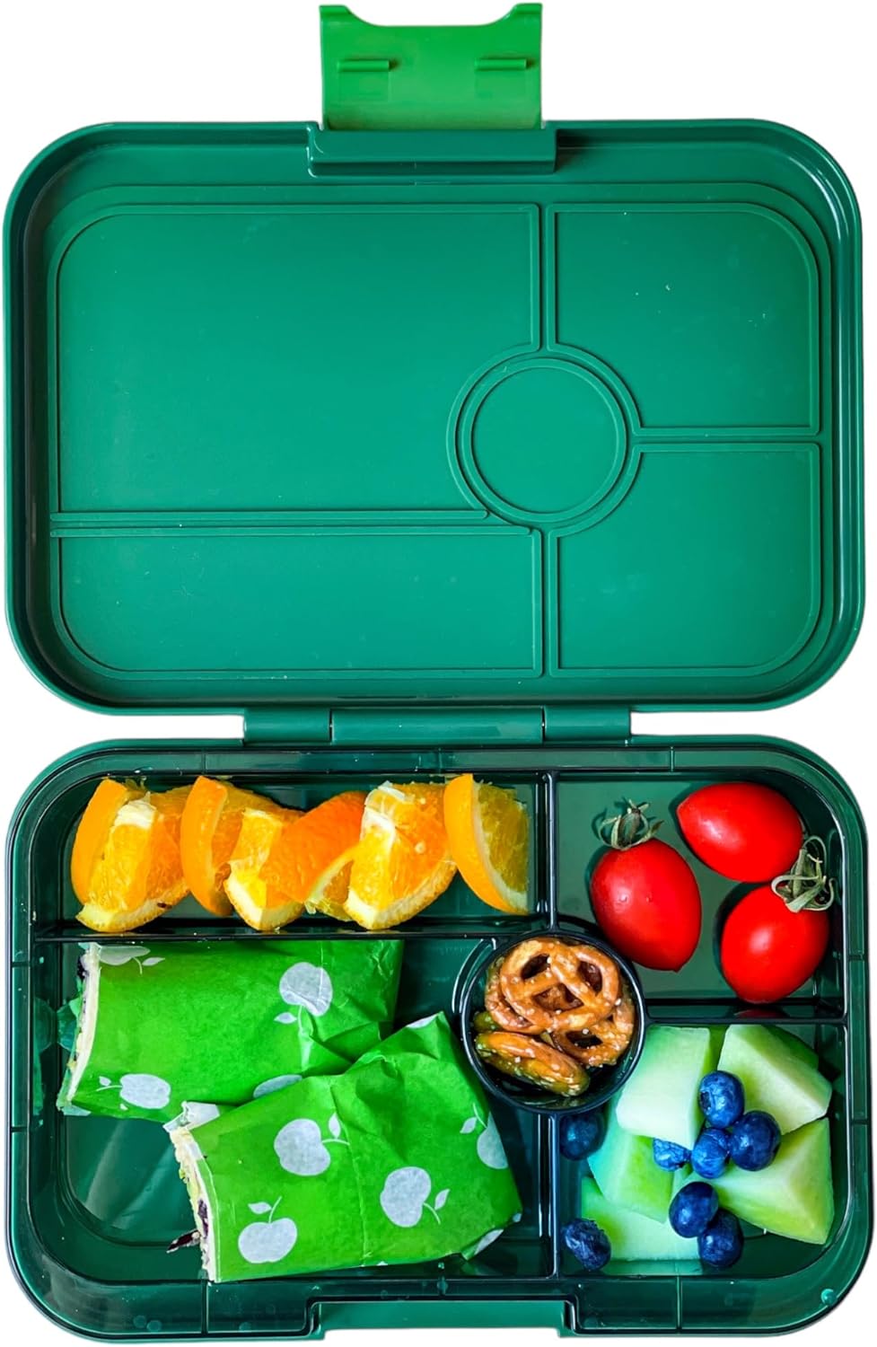 Yumbox  Tapas tamanho maior - lancheira Bento à prova de vazamentos com 5 compartimentos para pré-adolescentes, adolescentes e adultos (Bali Aqua com bandeja Aqua transparente) (BAIII202303A)