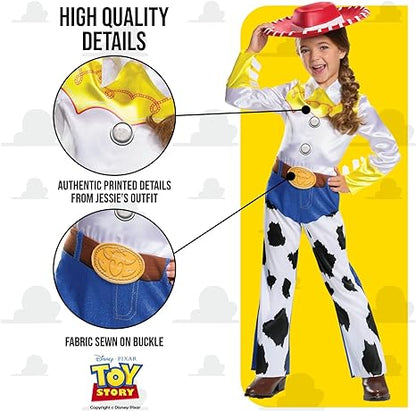 DISGUISE  Fantasia oficial de luxo Jessie Toy Story da Disney para crianças, fantasia de vaqueira, roupa de Toy Story Jessie Cow Girl, fantasias do Dia Mundial do Livro para meninas