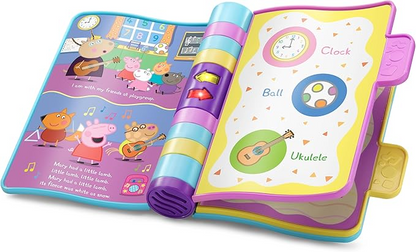 VTech Peppa Pig: Canciones infantiles de Peppa, Libro oficial de Peppa Pig con canciones infantiles, páginas claras, luces, música y efectos de sonido, Juguete interactivo para bebés de 9, 12, 18+ meses, versión en inglés