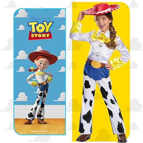 DISGUISE  Fantasia oficial de luxo Jessie Toy Story da Disney para crianças, fantasia de vaqueira, roupa de Toy Story Jessie Cow Girl, fantasias do Dia Mundial do Livro para meninas