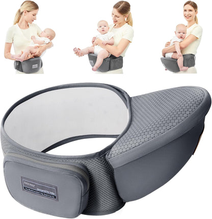 Bebamour porta-bebês assento quadril 0-36 meses leve 3 em 1 porta-bebês recém-nascido para criança hipseat (com extensor de cintura, série dobrável