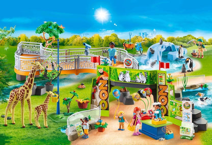 Playmobil 71600 MyLife: Large City Zoo, extenso zoológico com 16 animais exóticos, bem como acessórios variados, conjuntos de jogos detalhados adequados para crianças a partir de 4 anos