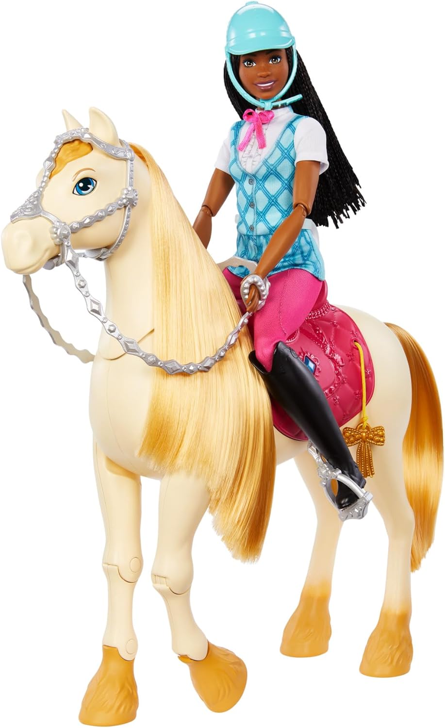 Barbie Boneca “Brooklyn” e acessórios de Barbie Mysteries: The Great Horse Chase, inclui boneca fashion, traje de montaria removível e capacete, HXJ39