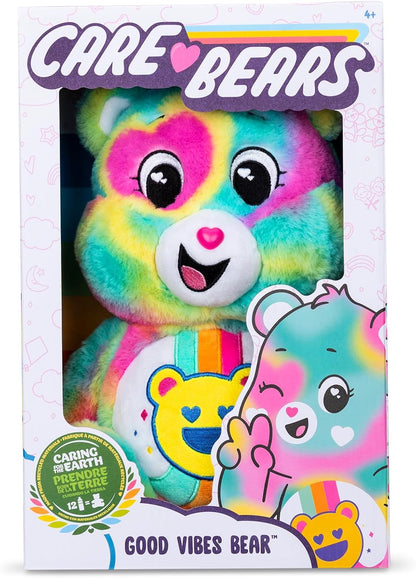 Care Bears, Good Vibes Bear Peluche mediano de 35 cm, ecológico, juguetes de peluche coleccionables para niños, peluches para niñas y niños, lindos ositos de peluche adecuados para niñas y niños de 4 años en adelante, diversión básica 22684