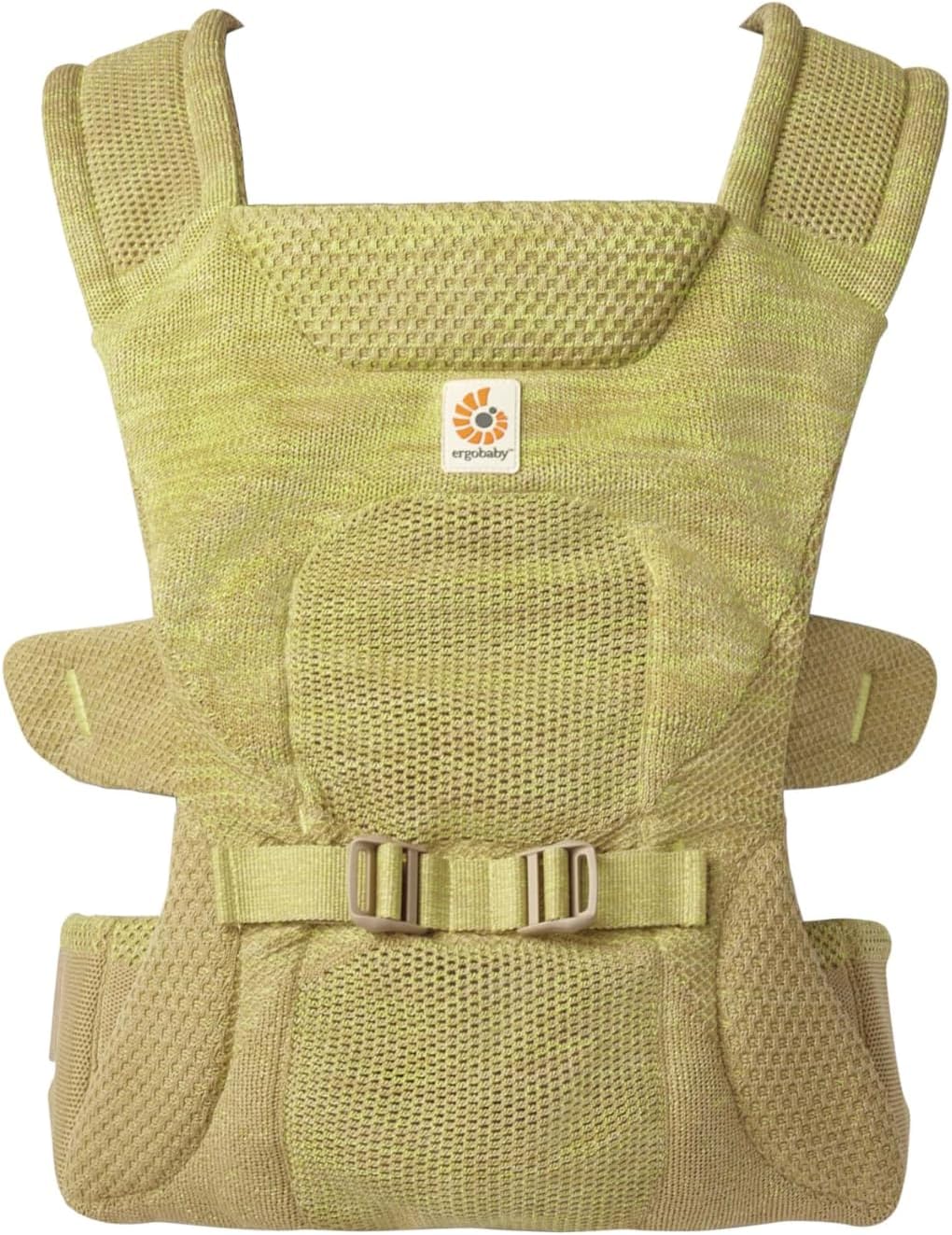 Ergobaby Porta-bebês Aerloom para recém-nascidos e crianças pequenas, porta-bebês ergonômico de 3 posições, na barriga ou nas costas, porta-bebês Formaknit (Citrino)