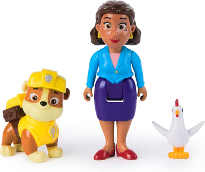 Figuras de Rubble de Paw Patrol, Mayor Goodway y Chickaletta, juguetes para niños y niñas de 3 años en adelante