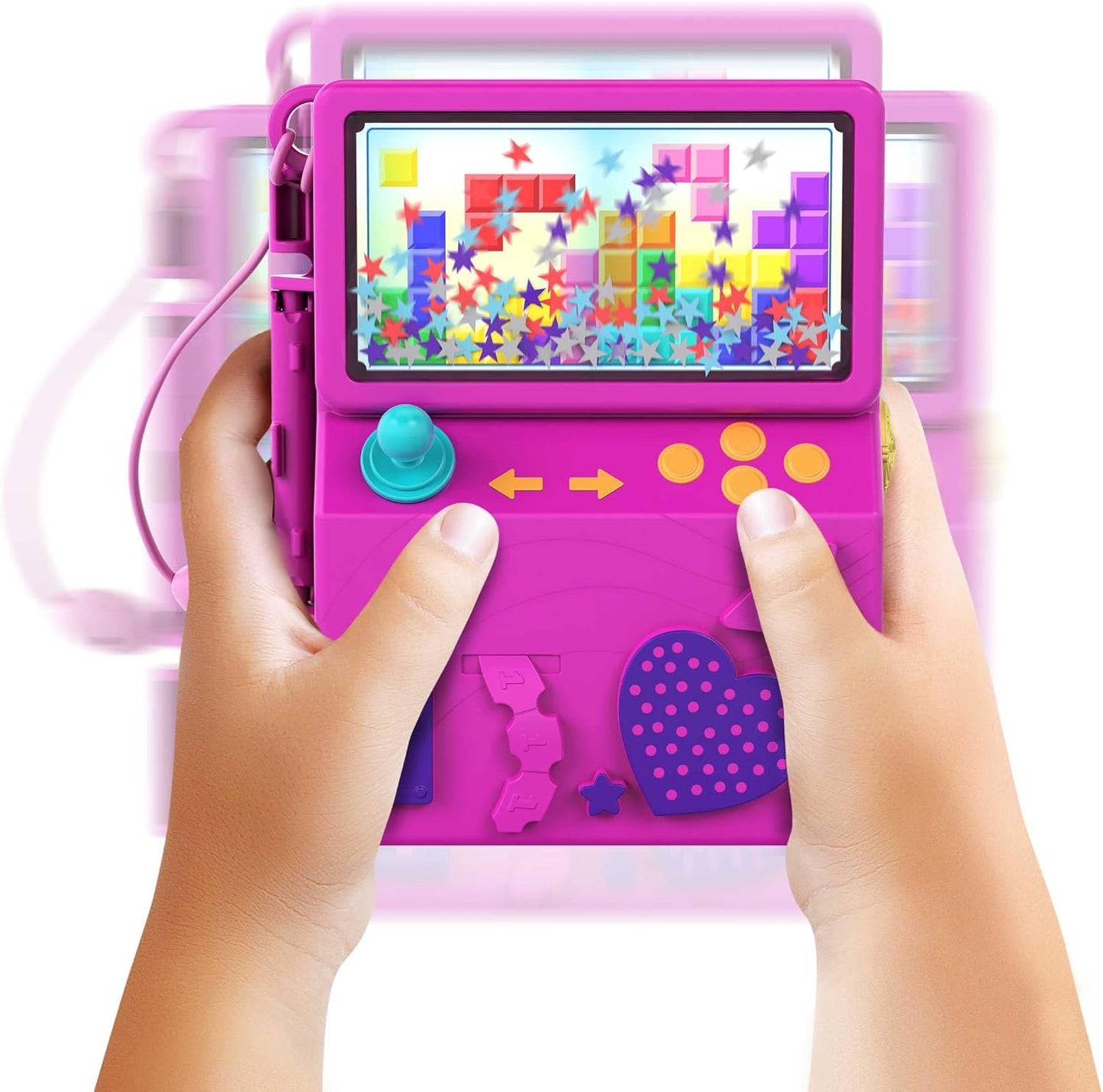 Polly Pocket Race & Rock Arcade Compact, tema de jogo com bonecas Micro Polly e Shani, 5 revelações e 12 acessórios, recurso Pop & Swap, ótimo presente para maiores de 4 anos