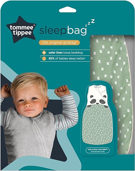 Tommee Tippee Saco de dormir para bebé, The OriginalGrobag, Diseño moderno y saludable, Tejido suave rico en algodón, 18-36 m, 1,0 TOG, Sleep Pip