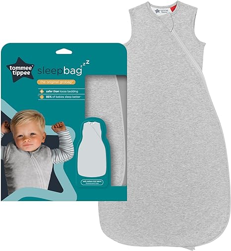 Tommee Tippee Saco de dormir para bebé, The OriginalGrobag, Diseño moderno y saludable, Tejido suave rico en algodón, 6-18 m, 1,0 TOG, Rubor