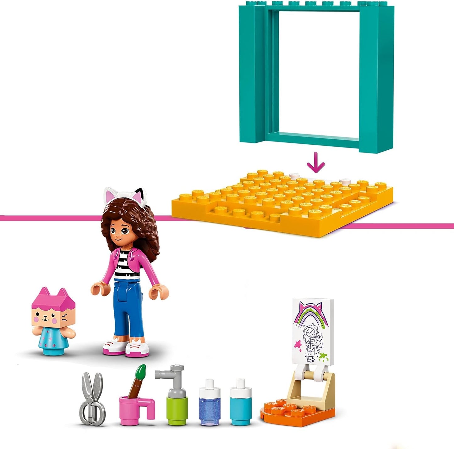 LEGO Gabby’s Dollhouse Crafting com Baby Box Toy para crianças, meninas e meninos de mais de 4 anos, brinquedos de aprendizagem pré-escolar para brincadeiras imaginativas, ideia de presente de aniversário 10795