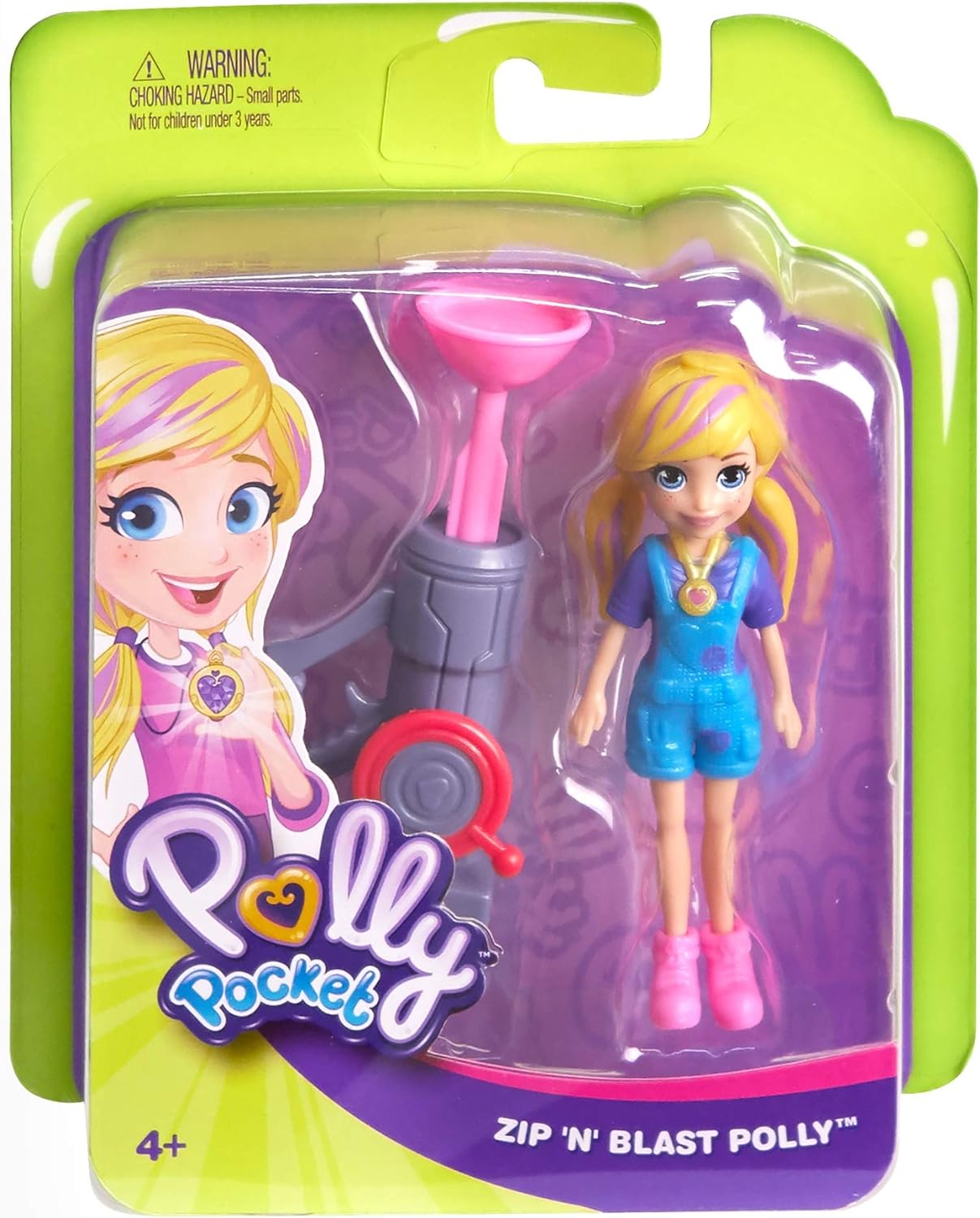 Polly Pocket Boneca Mattel Active Pose - Zip n' Blast Polly