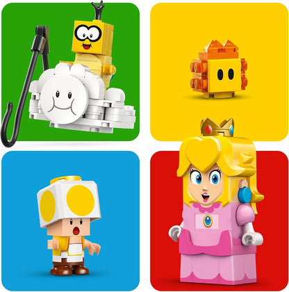 LEGO Super Mario Adventures con melocotón interactivo, juego de juguetes de princesa para niños, figura de rana amarilla, regalo de Nintendo para niñas, niños y jugadores de 6 años en adelante,