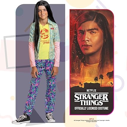 DISGUISE Fantasia clássica oficial de Argyle Stranger Things para crianças da 4ª temporada inclui calças, fantasias de Natal e Halloween para crianças fantasia fantasia roupa cosplay tamanho L